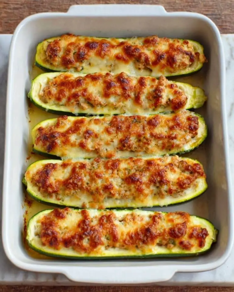Keto Chicken Parmesan Zucchini Boats (Easy & Healthy) Recipe