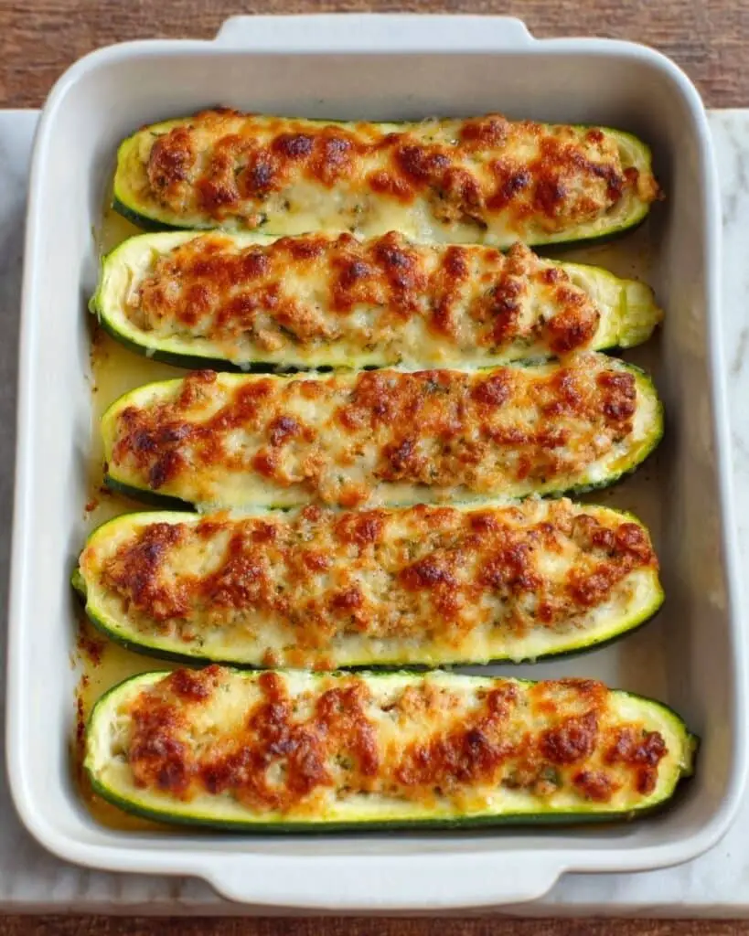 Keto Chicken Parmesan Zucchini Boats (Easy & Healthy) Recipe