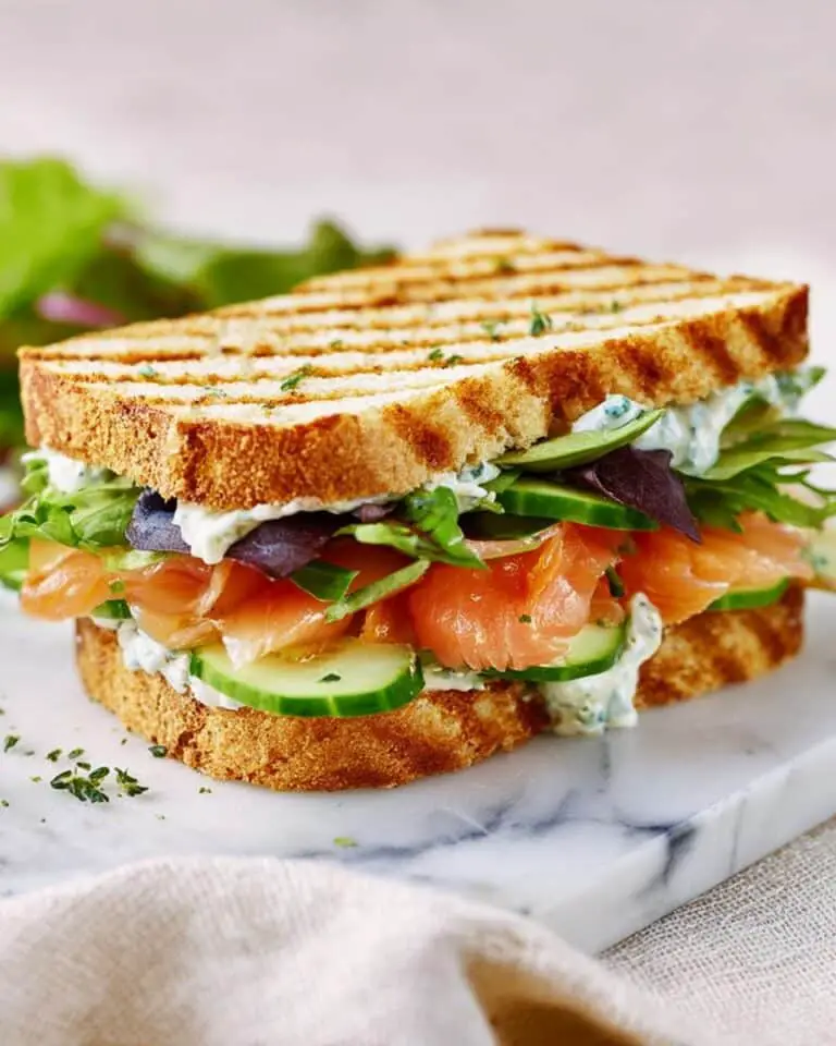 Smoked Salmon Sandwich with Avocado & Pesto Recipe