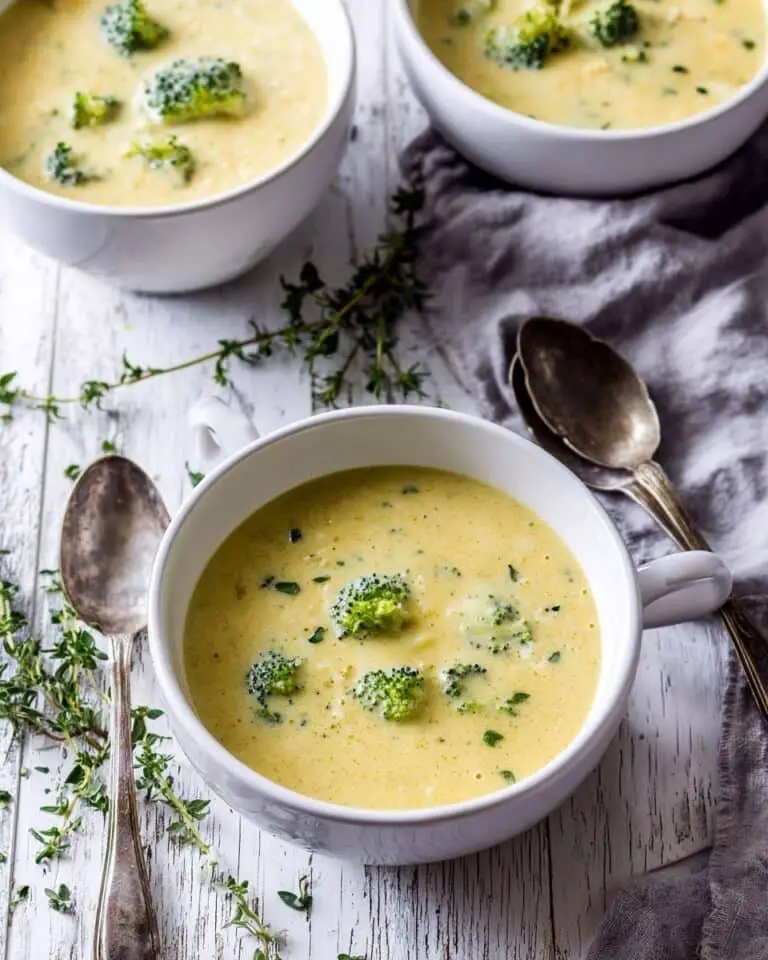 Instant Pot Broccoli Cheddar and Zucchini Soup Recipe
