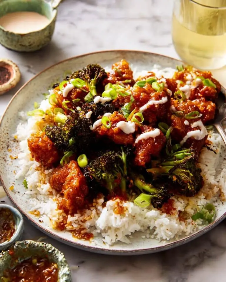 Sheet Pan Honey Buffalo Chicken with Broccoli Recipe