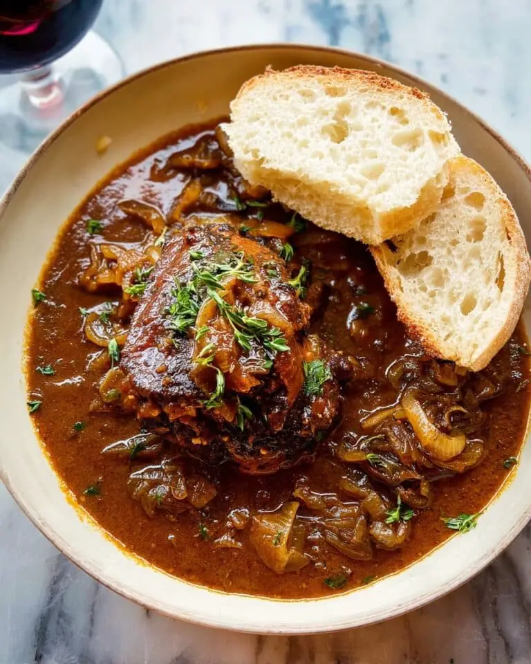 Cider Braised Chicken with Caramelized Onions Recipe