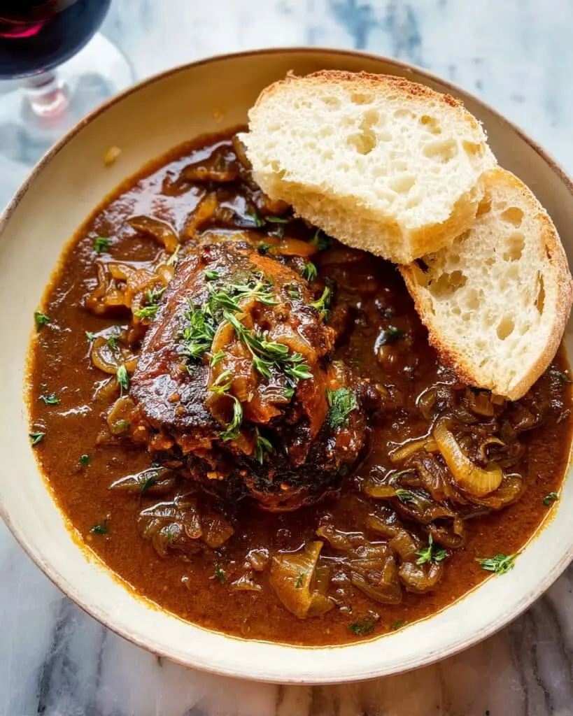 Cider Braised Chicken with Caramelized Onions Recipe