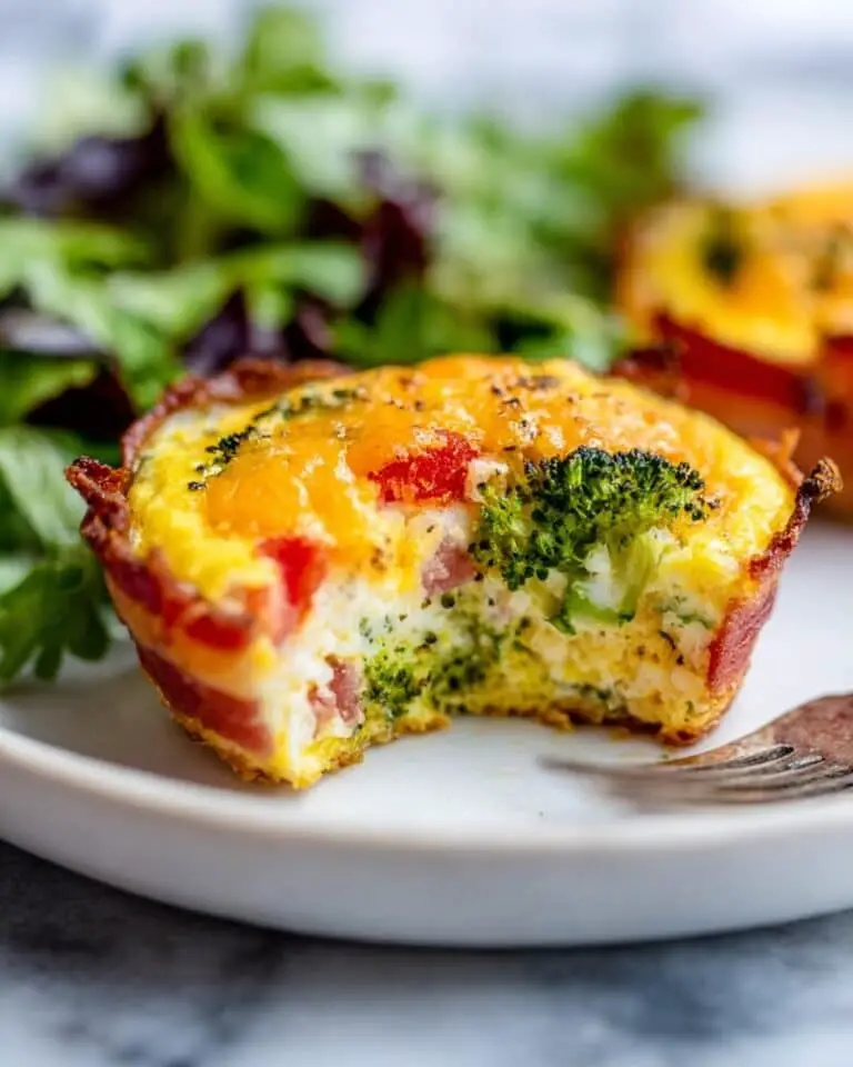 Egg White Muffins with Turkey Bacon, Cottage Cheese, and Veggies Recipe