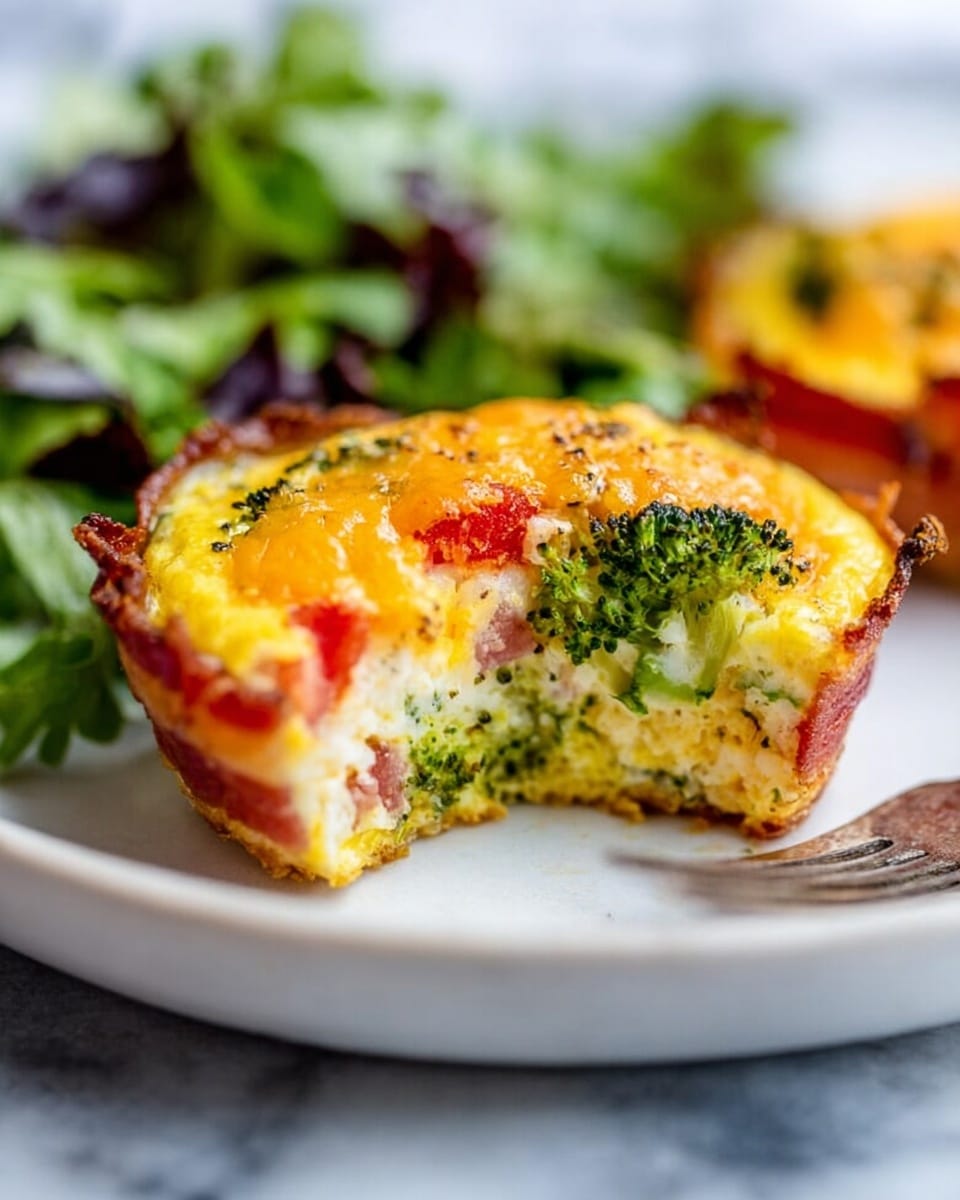 Egg White Muffins with Turkey Bacon, Cottage Cheese, and Veggies Recipe