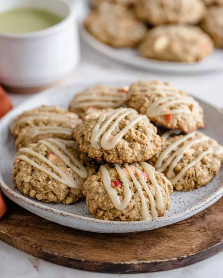 Apple Cinnamon Oatmeal Cookies with Glaze Recipe