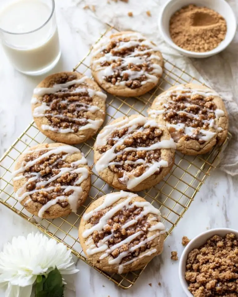 Coffee Cake Cookies with Streusel and Vanilla Glaze Recipe