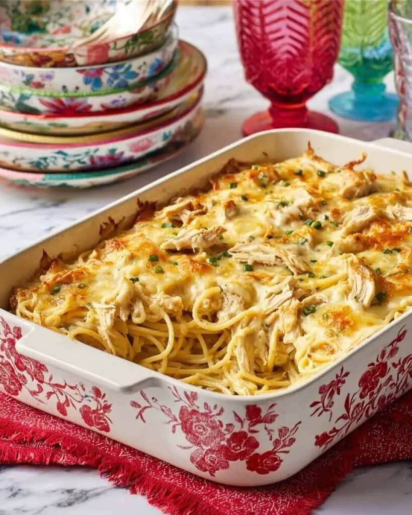 Hearty Chicken Spaghetti Casserole Recipe