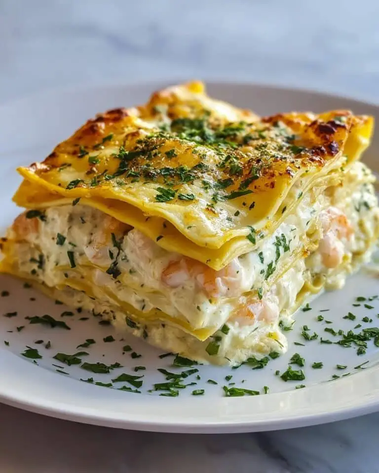 Garlic Butter Shrimp Scampi Lasagna Recipe
