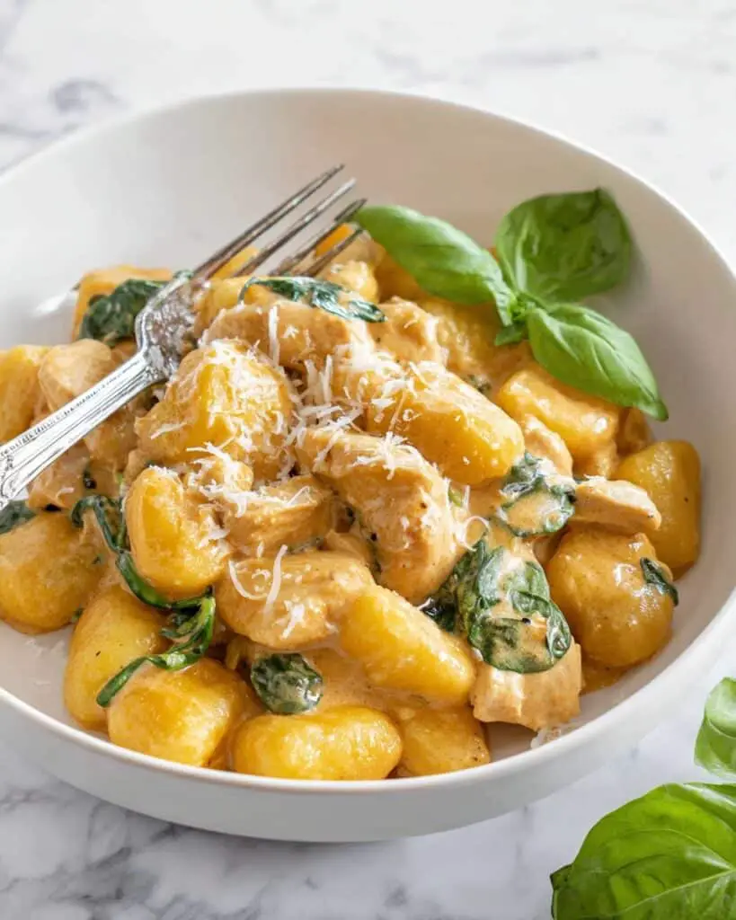 Creamy Chicken Gnocchi with Spinach and Sun-Dried Tomatoes Recipe