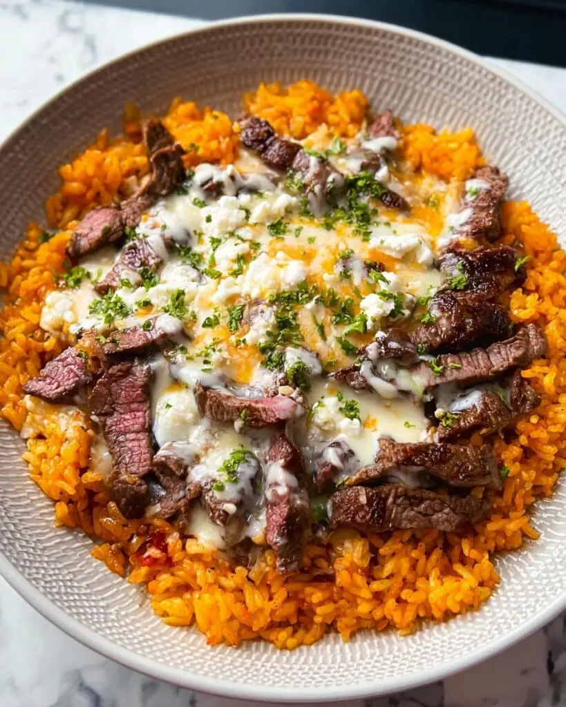 Steak Queso Rice Bowl Recipe