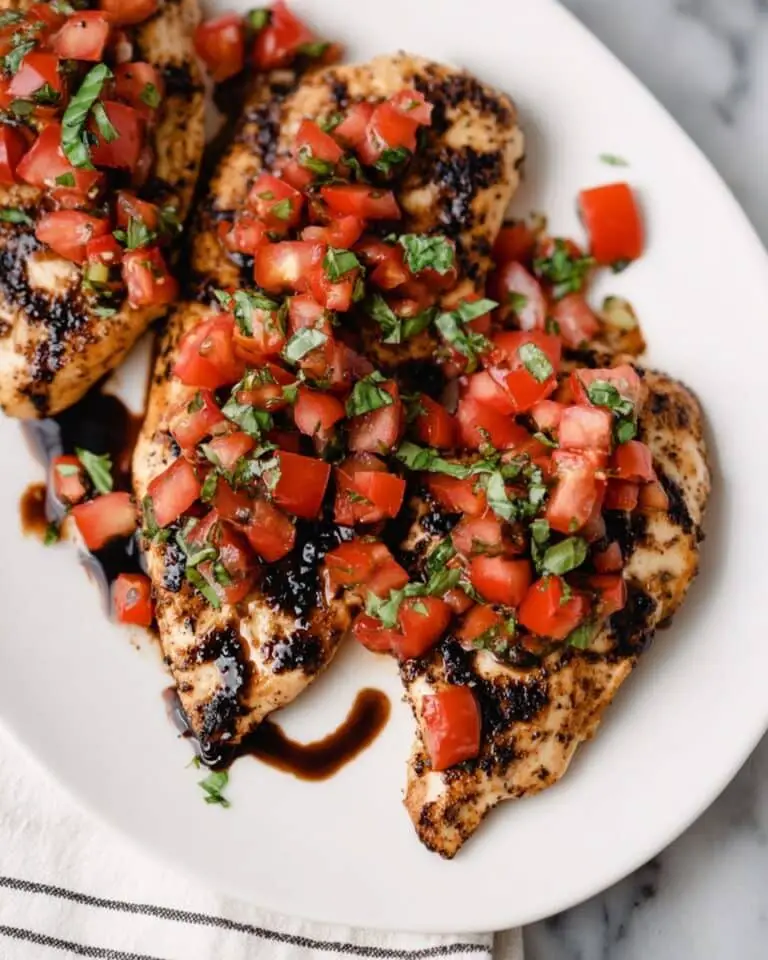 Easy Bruschetta Chicken (Grilled or Baked) Recipe