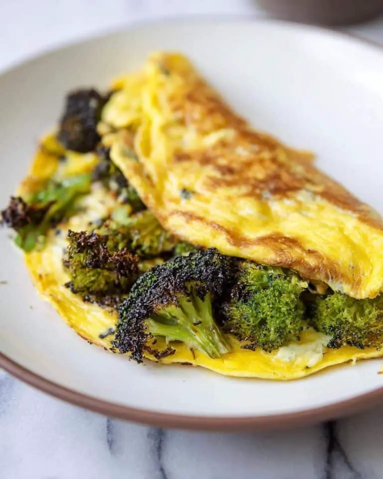 Broccoli & Cheese Omelet Recipe