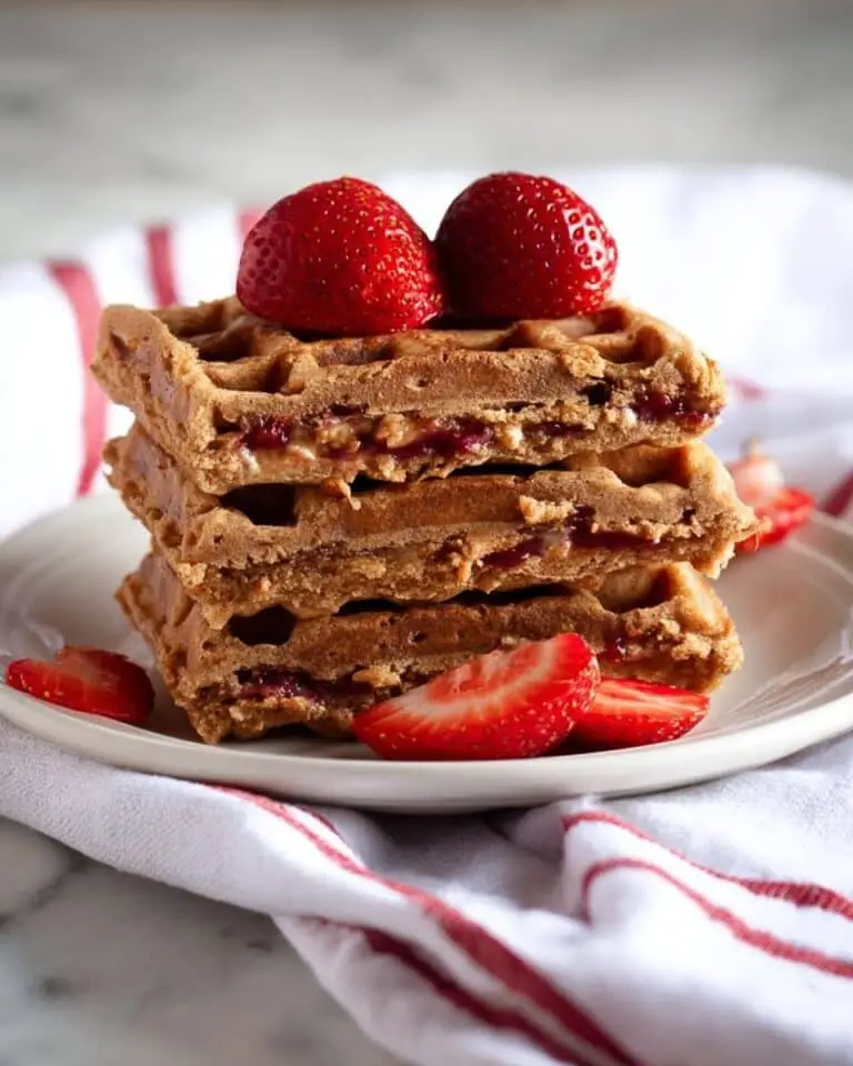 Peanut Butter and Jelly Waffle Sandwich Recipe