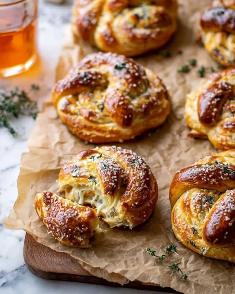 Spinach and Artichoke Stuffed Soft Pretzels Recipe