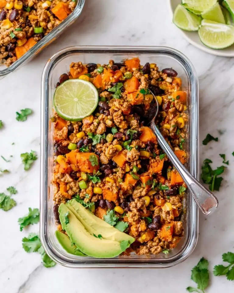 Ground Turkey Skillet with Sweet Potatoes, Black Beans, and Corn Recipe