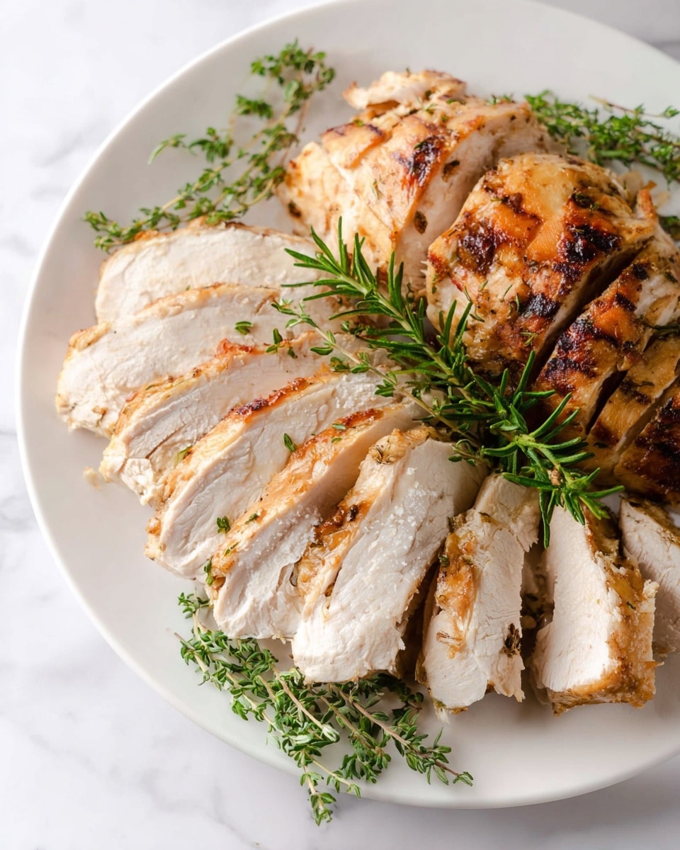 The dish shows several thick slices of cooked chicken with golden-brown skin on top, resting on a bed of bright orange carrot chunks and light yellow onion pieces. The chicken is white inside, with a slightly crispy texture outside, and the vegetables look soft and tender. All the food is inside a dark cooking pot, and the layers are arranged so the chicken sits on top, the carrots are under the chicken, and the onions are near the bottom edges. The photo is taken with an iphone --ar 4:5 --v 7