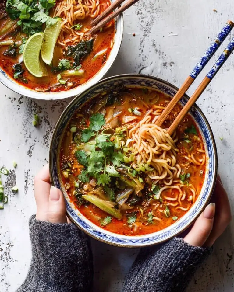 30 Minute Thai Peanut Chicken Ramen Recipe