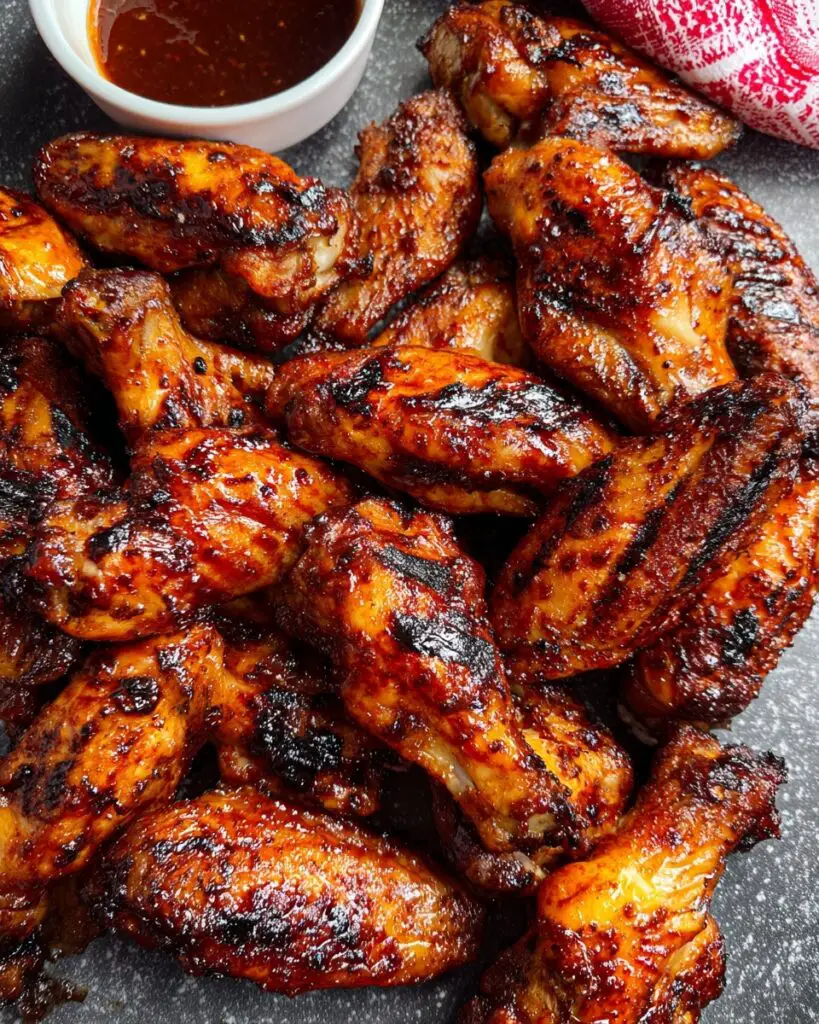 Super Crispy Grilled Chicken Wings with Smoke and Charcoal Recipe