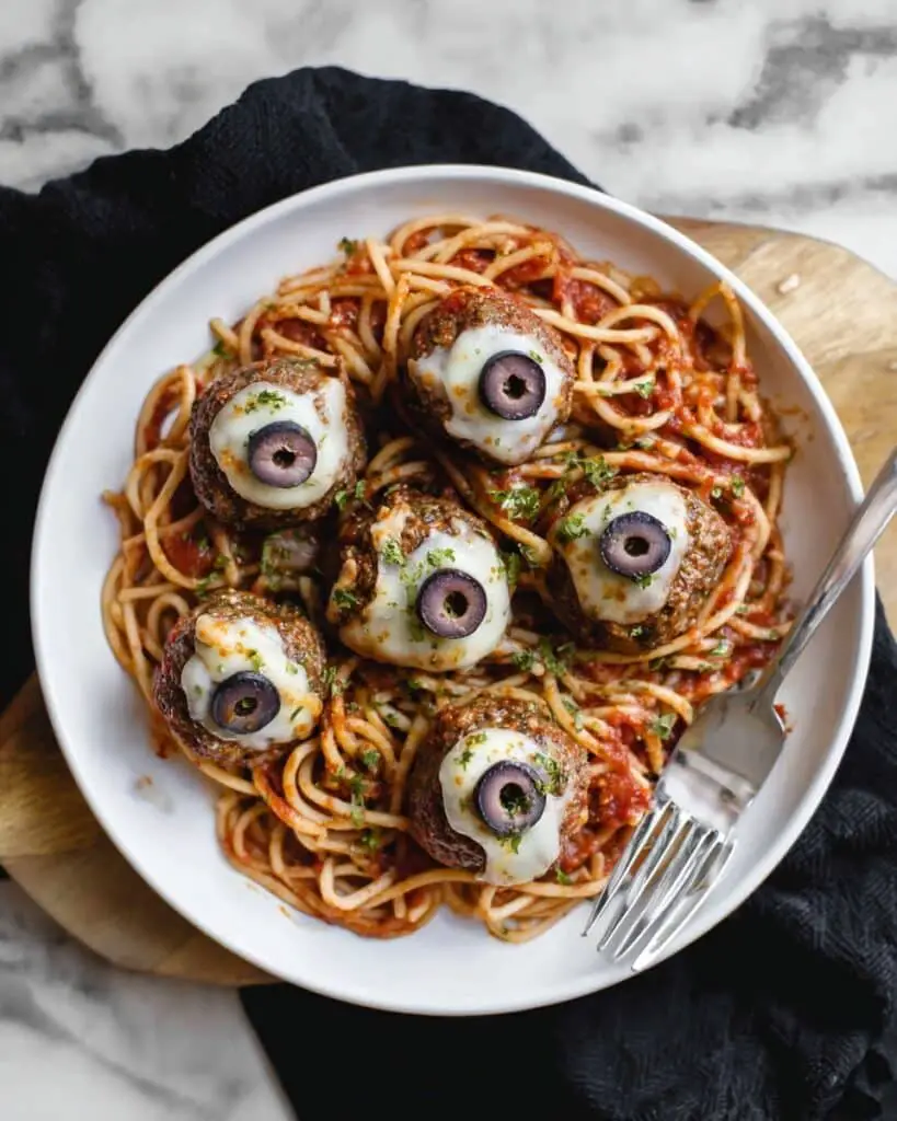 Spooky Spaghetti & Eyeballs Recipe