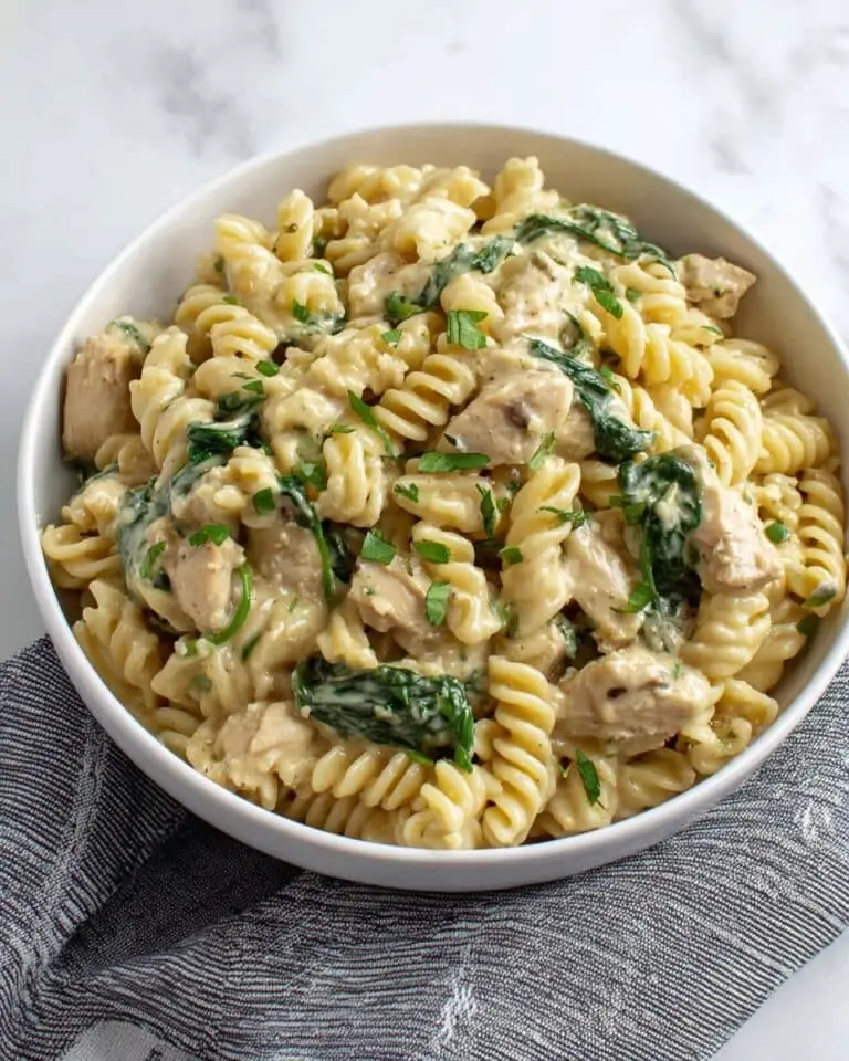 Creamy Chicken Spinach Alfredo Pasta Recipe