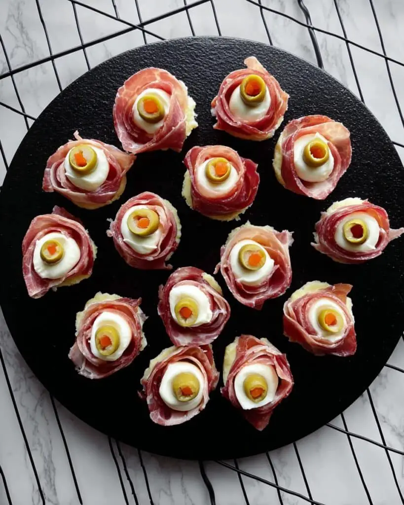 Halloween Mozzarella Eyeballs Recipe