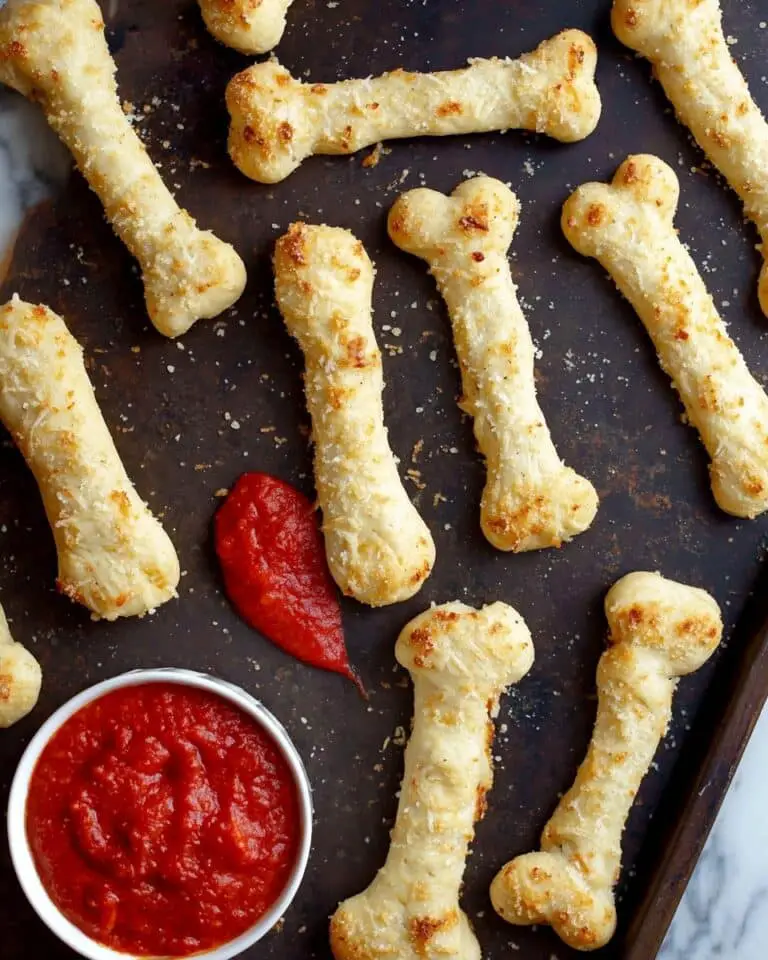 Cheesy Halloween Breadstick Bones Recipe