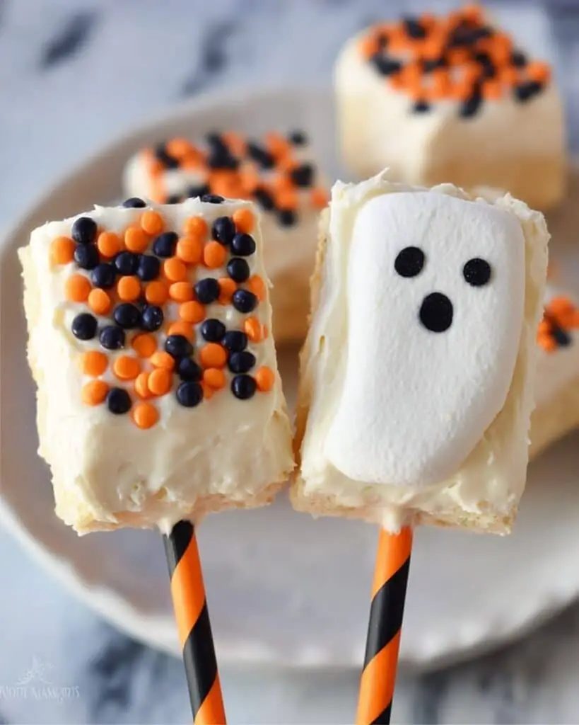 Rice Krispies Halloween Peeps Pops Recipe