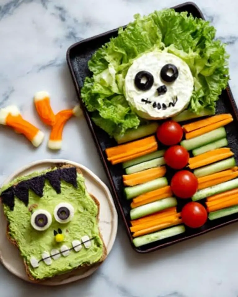 Halloween Veggie Tray Appetizer Trio Recipe