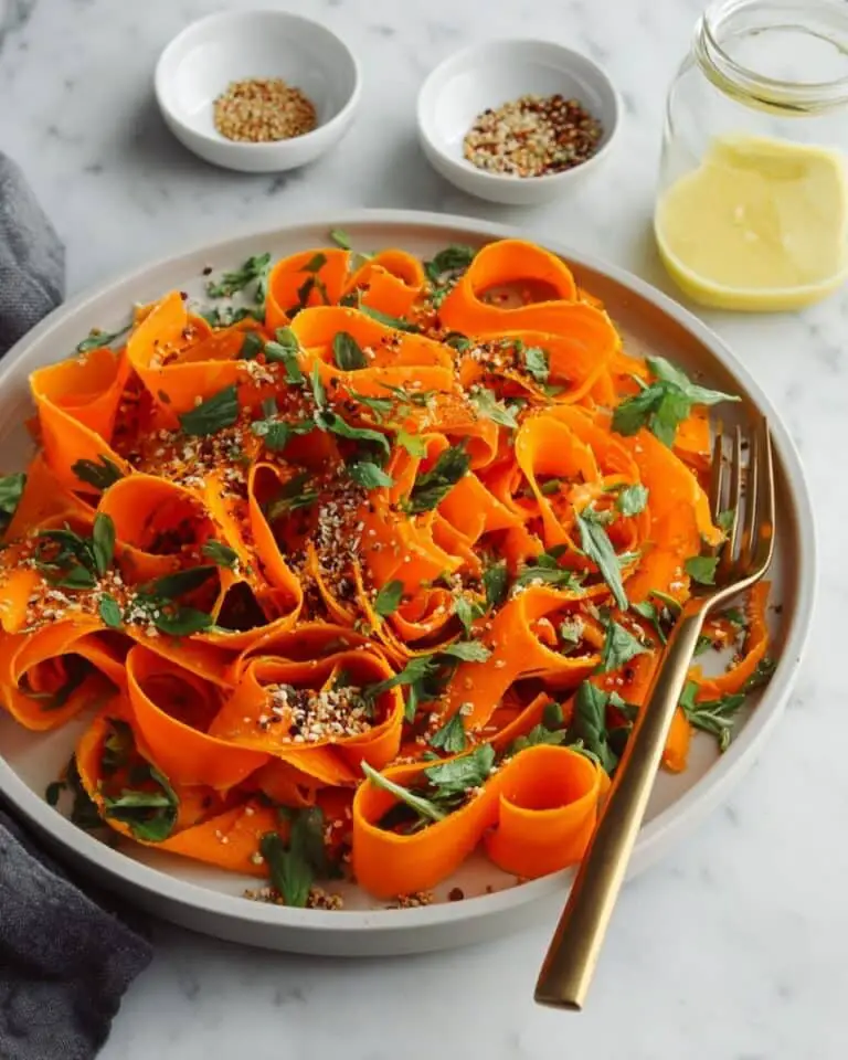 Raw Carrot Salad with Fresh Herbs and Tangy Vinaigrette Recipe