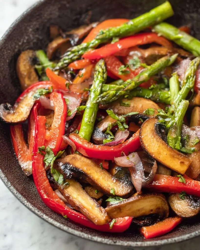 Veggie Fajitas with Charred Mushrooms and Bell Peppers Recipe