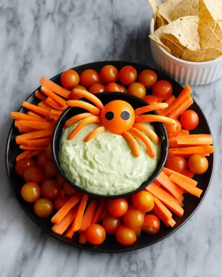 Spooky Spider Halloween Appetizer Dip Recipe