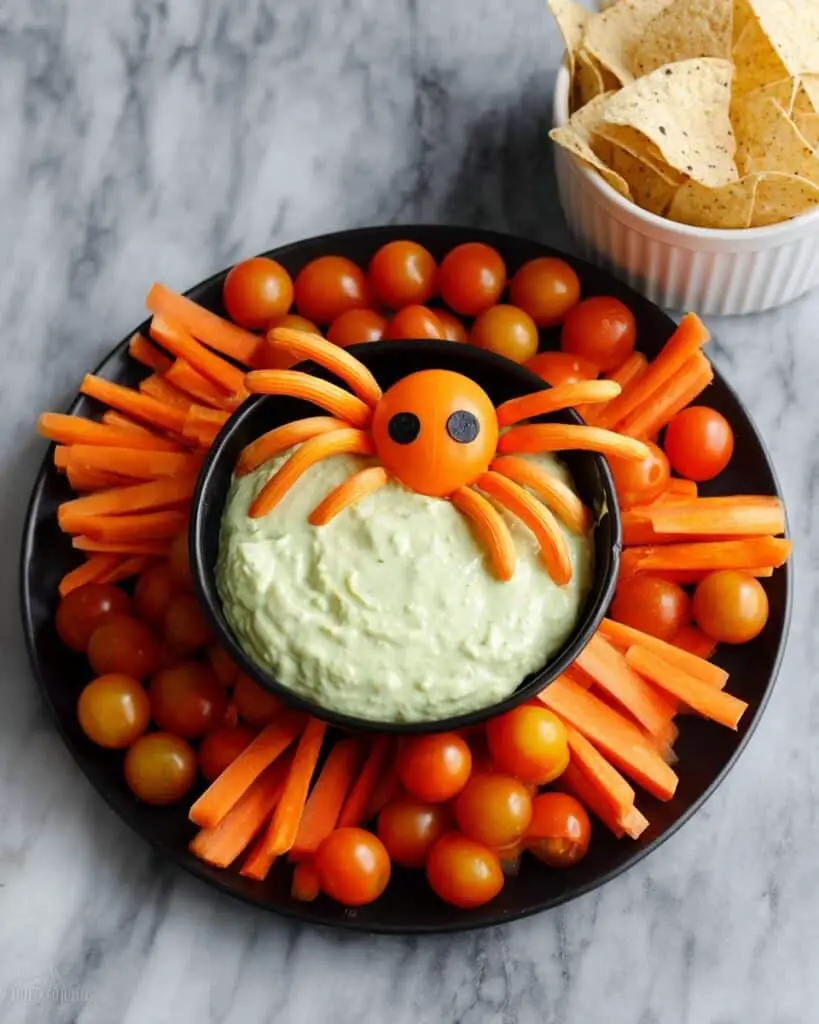 Spooky Spider Halloween Appetizer Dip Recipe