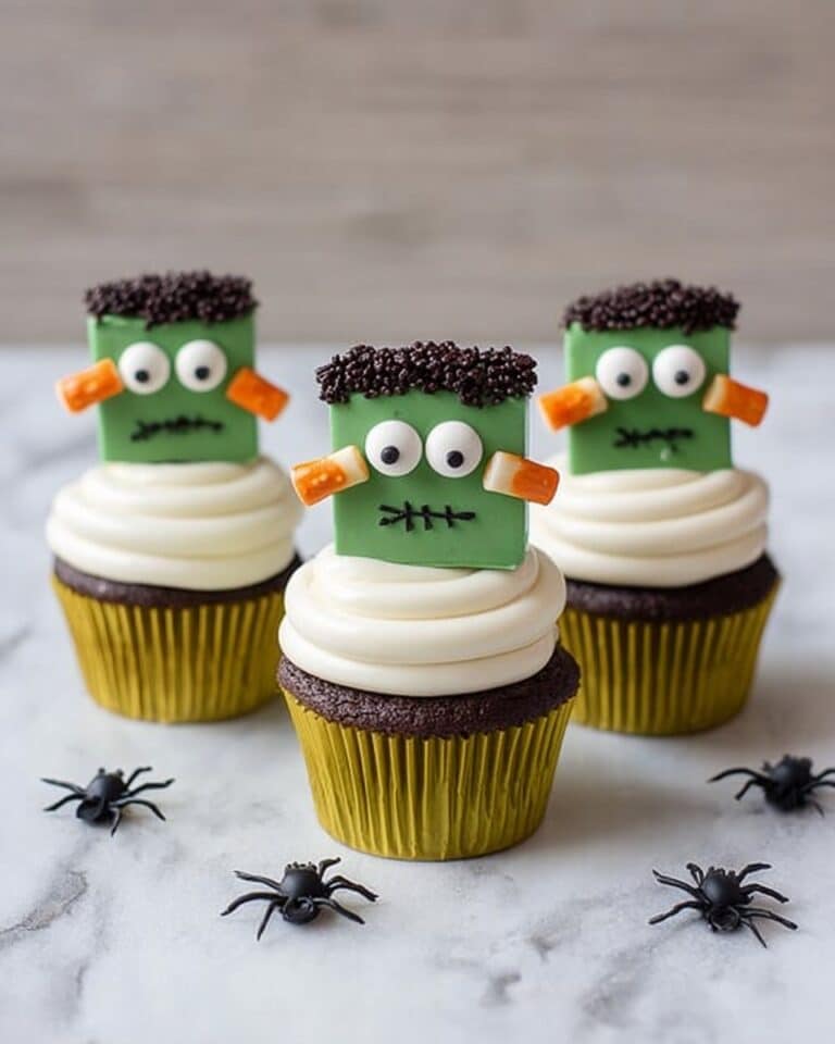 Frankenstein Cupcakes For Halloween Recipe