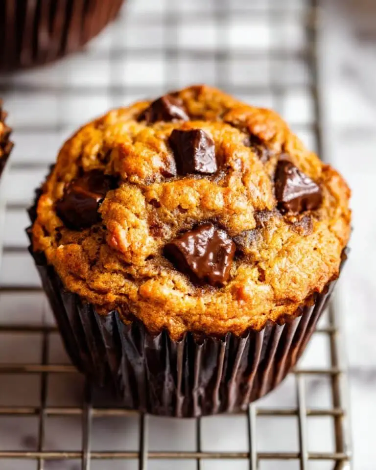 Flourless Keto Pumpkin Muffins with Chocolate Chips Recipe