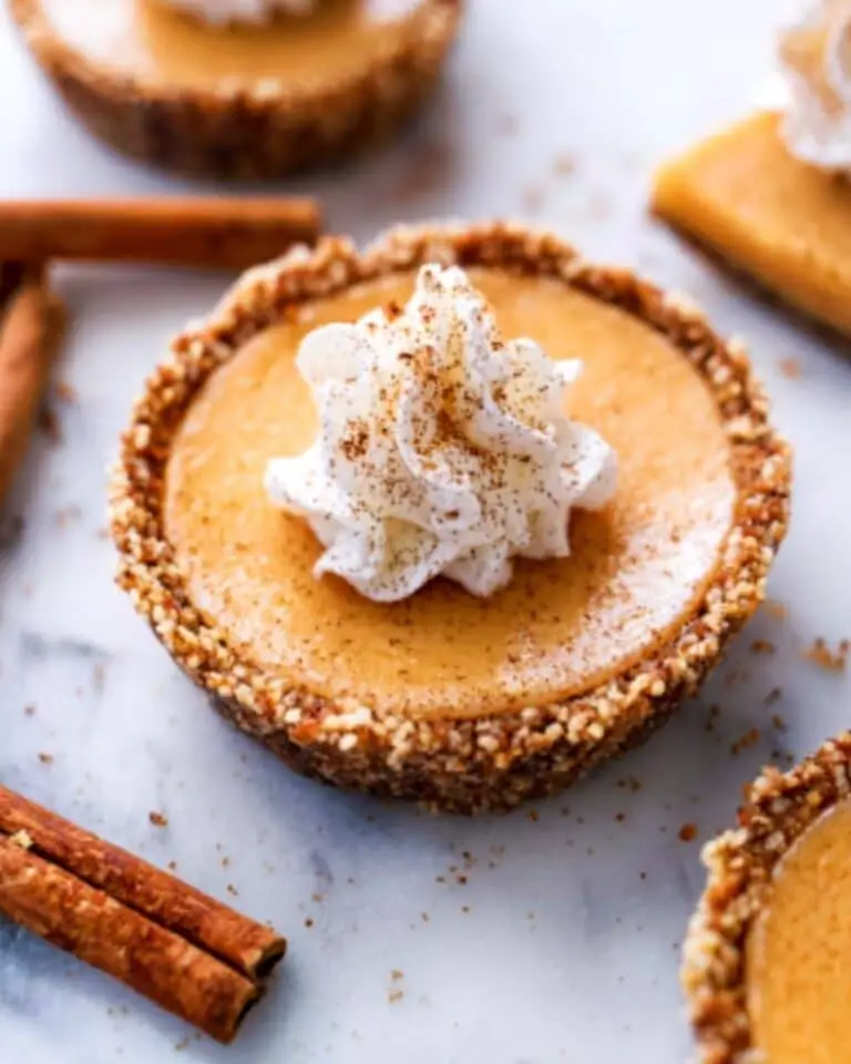 Mini Pumpkin Pie Tarts with Nutty Crust and Creamy Filling Recipe