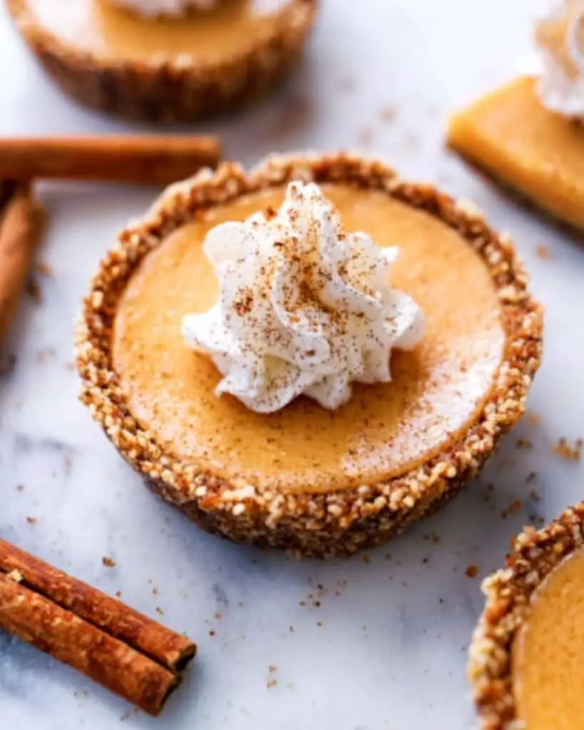 Mini Pumpkin Pie Tarts with Nutty Crust and Creamy Filling Recipe
