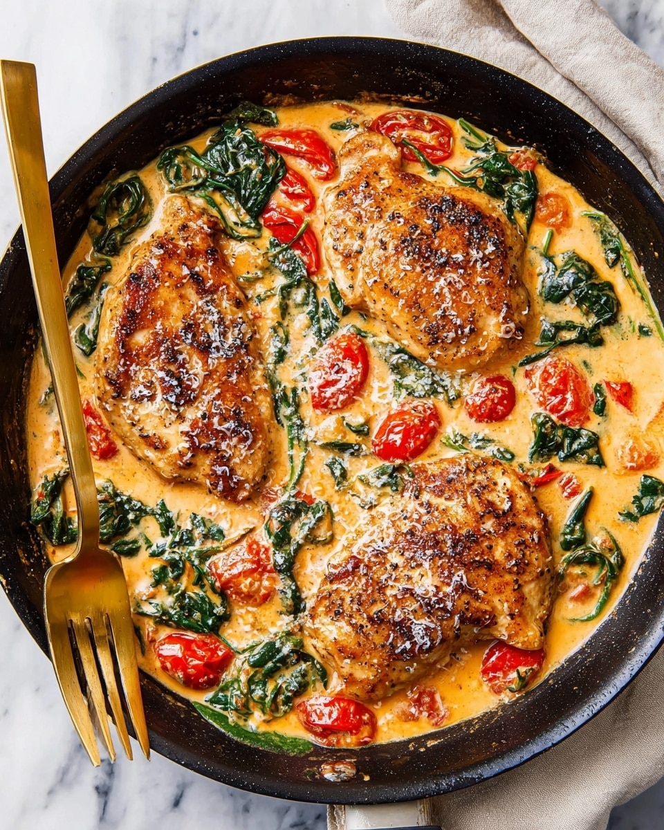 A cooked piece of light golden meat is on a white plate. It has small red tomato pieces and black pepper on top. Around the meat, there is a creamy beige sauce with some dark green leafy vegetables mixed in. A woman's hand with bright purple nails is squeezing a small slice of yellow lemon over the meat, adding a fresh touch. The plate sits on a white marbled surface. photo taken with an iphone --ar 4:5 --v 7