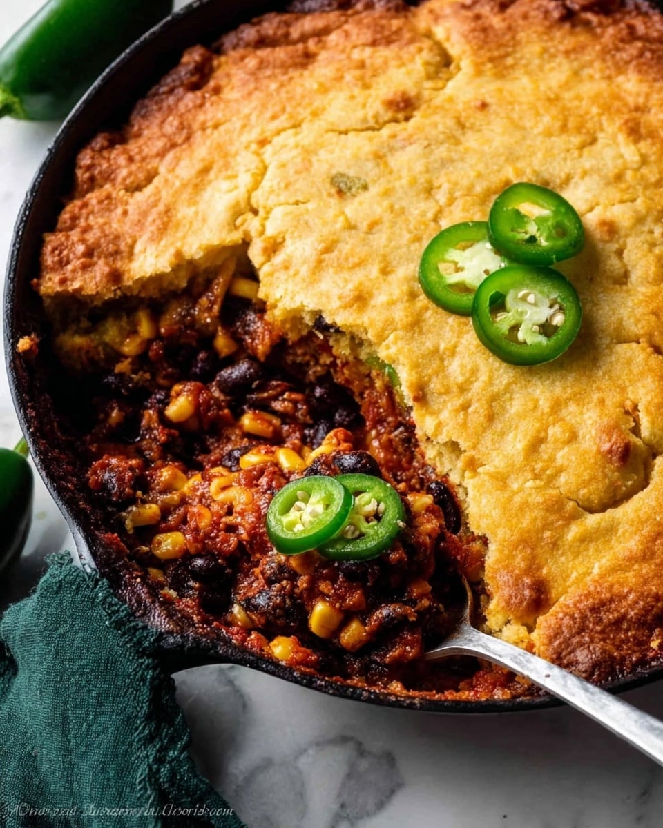 A white bowl filled with a thick chili stew made of browned meat, black beans, and diced red tomatoes creating a rich, warm texture at the bottom layer. On top, there are shredded orange cheddar cheese pieces melted lightly into the chili. Above the cheese, a scoop of white sour cream sits, crowned with a small sprig of fresh green cilantro that adds a touch of brightness. A chunk of light golden cornbread rests against the chili’s edge inside the bowl. A silver spoon is placed in the bowl, ready for eating, all set on a white marbled surface with part of a dark green cloth visible nearby. Photo taken with an iphone --ar 4:5 --v 7