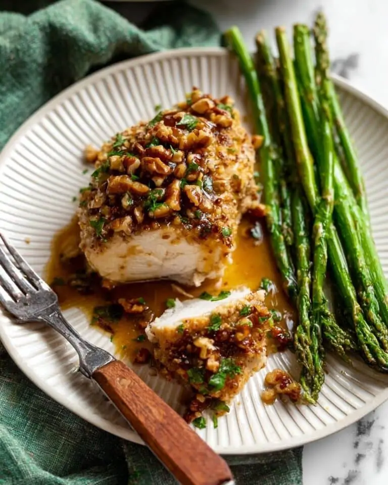 Walnut-Crusted Chicken with Honey Mustard Glaze Recipe