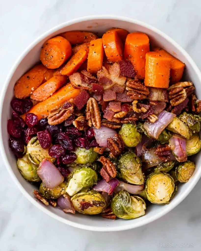 Holiday Roasted Vegetables with Cranberries and Toasted Pecans Recipe