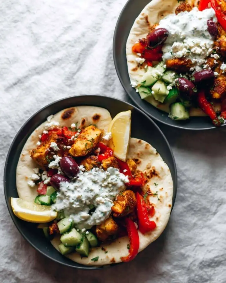 Sheet Pan Chicken Pitas with Tzatziki Recipe