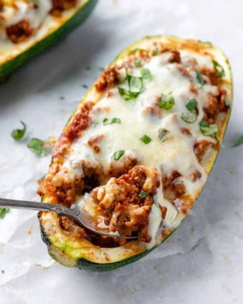 Spaghetti Squash Lasagna Boats Recipe