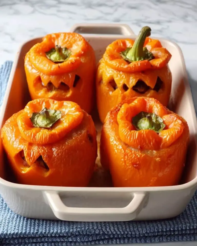 Jack-o’-Lantern Stuffed Peppers Recipe