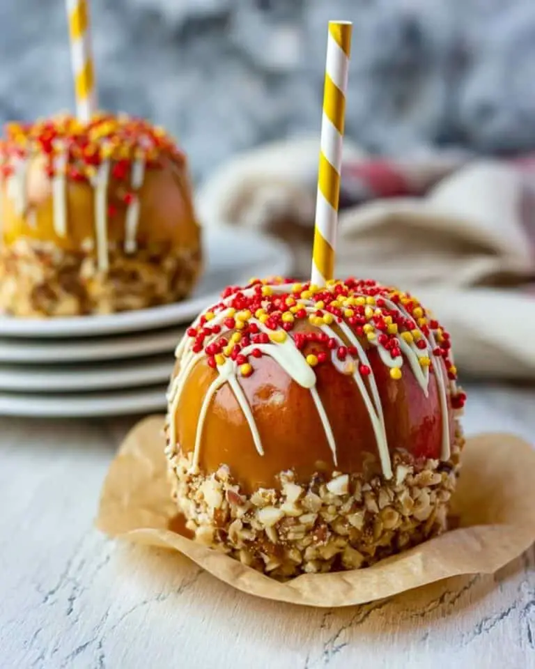 Walnut White Chocolate Caramel Apple Treats Recipe