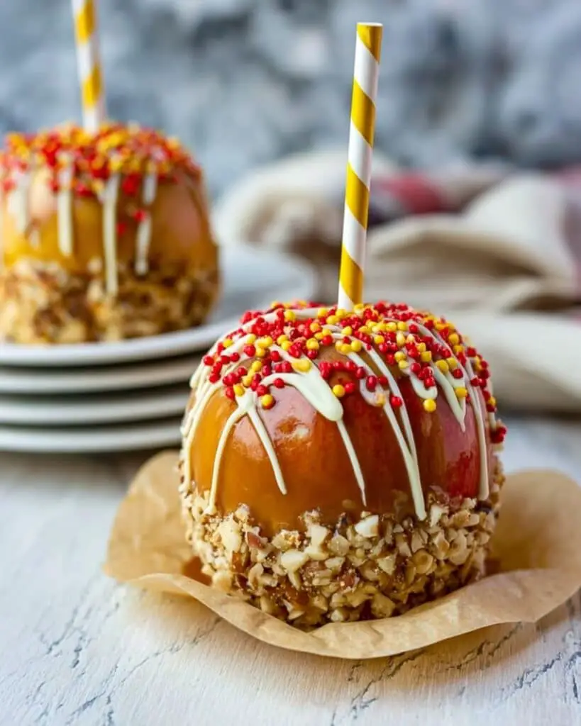 Walnut White Chocolate Caramel Apple Treats Recipe