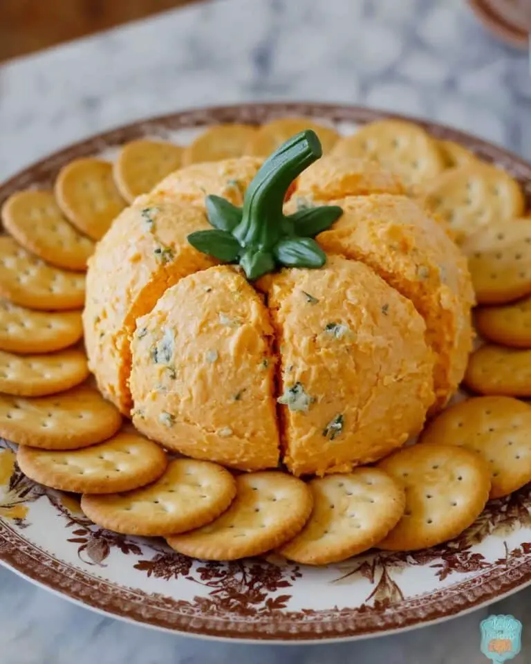 Pumpkin-Shaped Cheeseball (+Video) Recipe