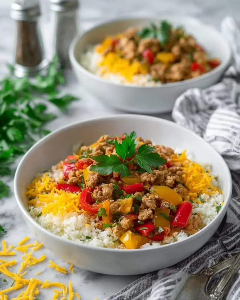 Ground Turkey and Peppers Skillet Recipe