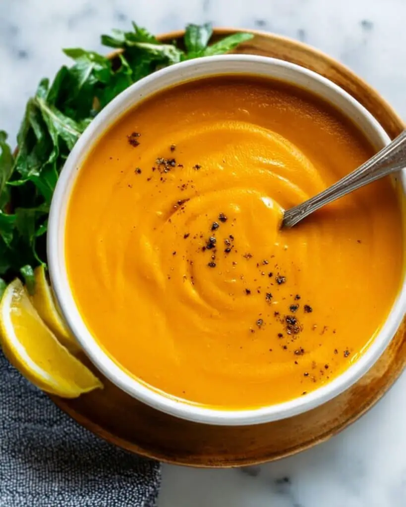 Roasted Carrot and Swede Soup with Warm Spices Recipe