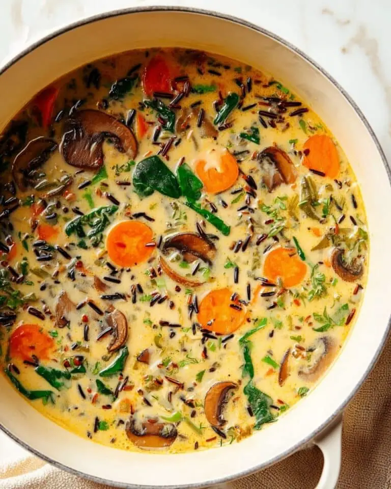 Creamy Wild Rice Soup with Cannellini Beans and Vegetables Recipe
